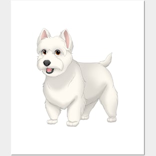 West Highland White Terrier Dog Posters and Art